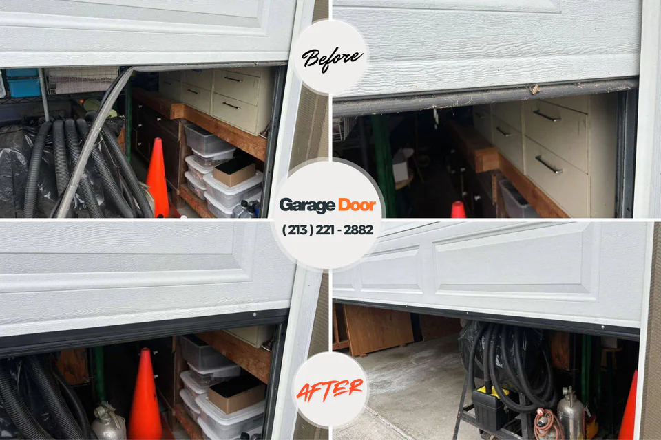 Before and after: garage door repair Spanish Springs, NV